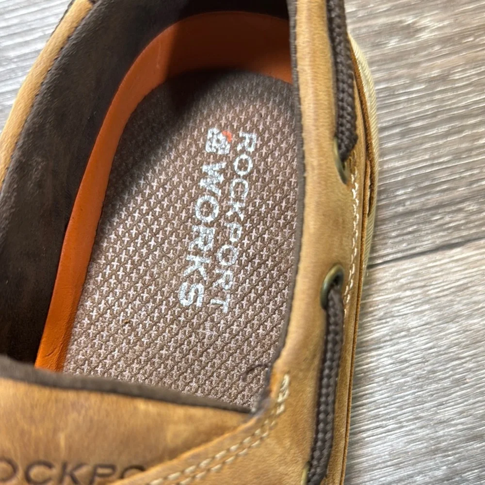 Rockport Brown work  Shoes steel toe shoes size 9.5 wide